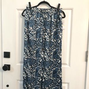 Michael Kors Heritage Blue Satin Pants